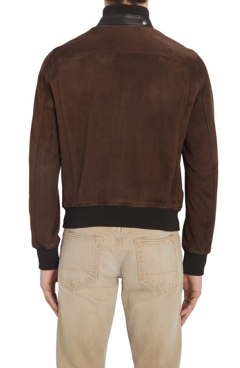 TOM FORD Suede Track Jacket, Alternate, color,