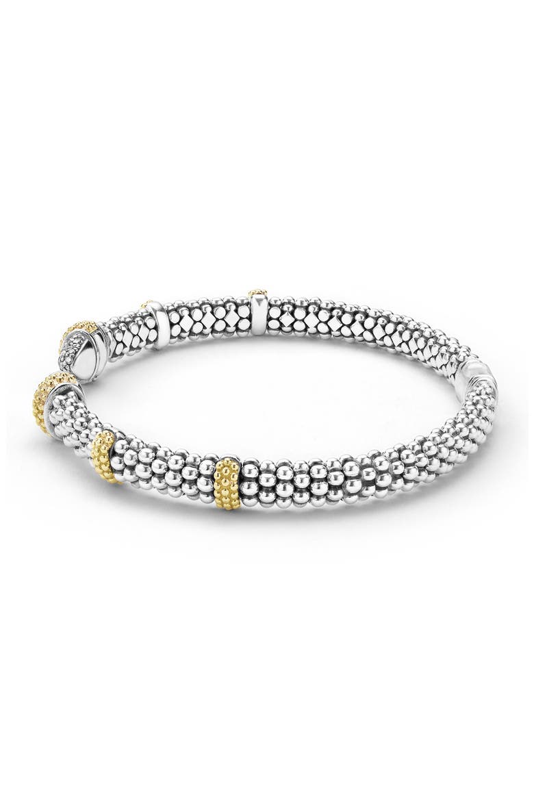 Caviar Lux 2-Tone Caviar Diamond Versa Torque Bracelet, Alternate, color, TWO TONE