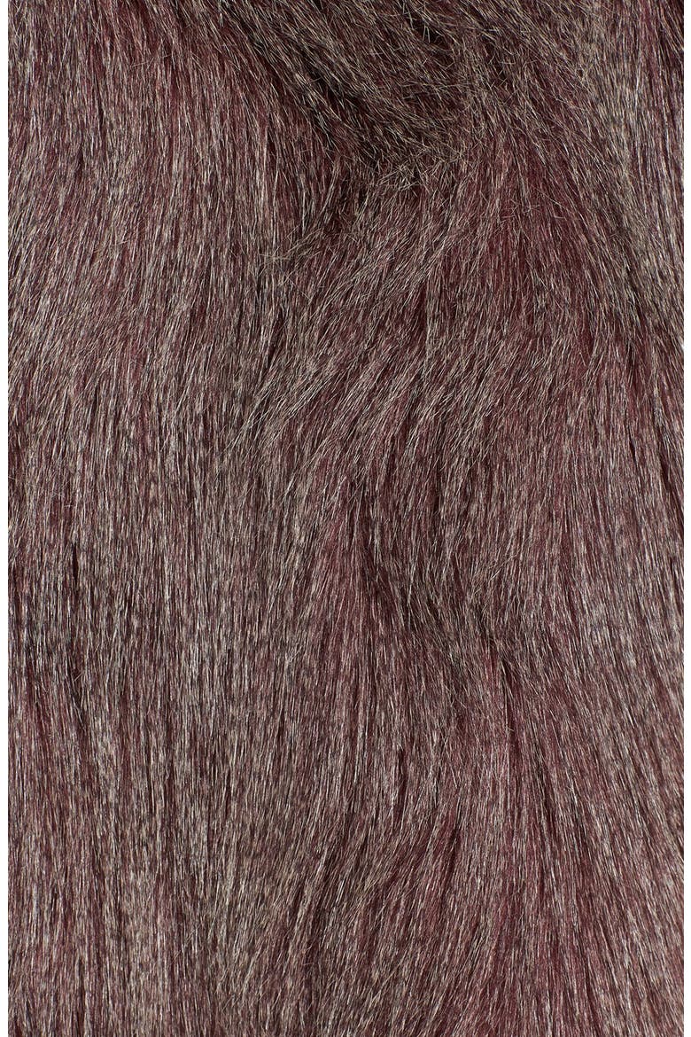 Romeo & Juliet Couture Faux Fur Vest, Alternate, color, BURGUNDY