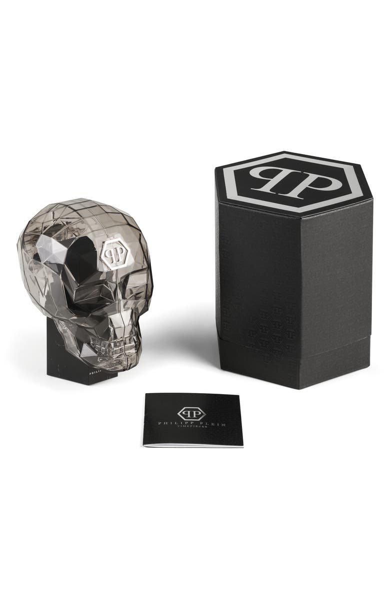 PHILIPP PLEIN Date Superlative Crystal Bracelet Watch, 38mm, Alternate, color, Stainless Steel