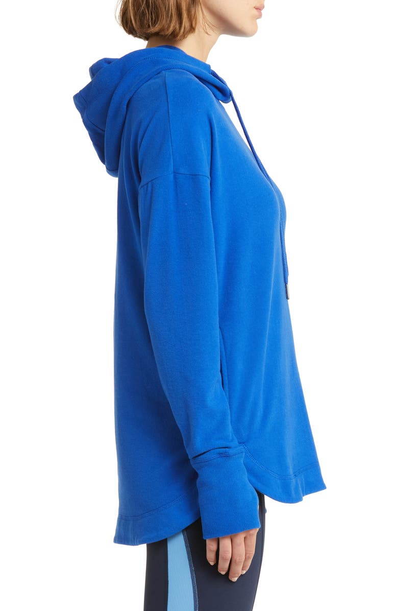 Sweaty Betty Escape Fleece Hoodie, Alternate, color, Lightning Blue