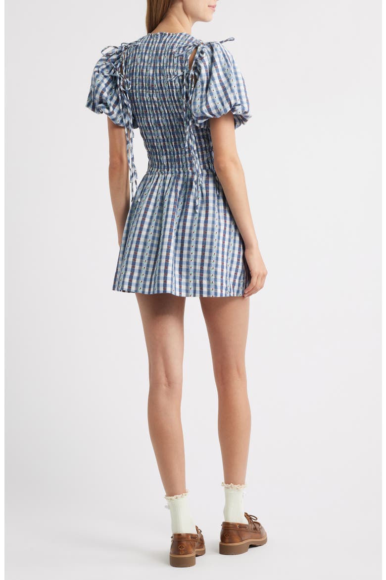 Becca Organic Cotton Bubble Minidress, Alternate, color, NAVY