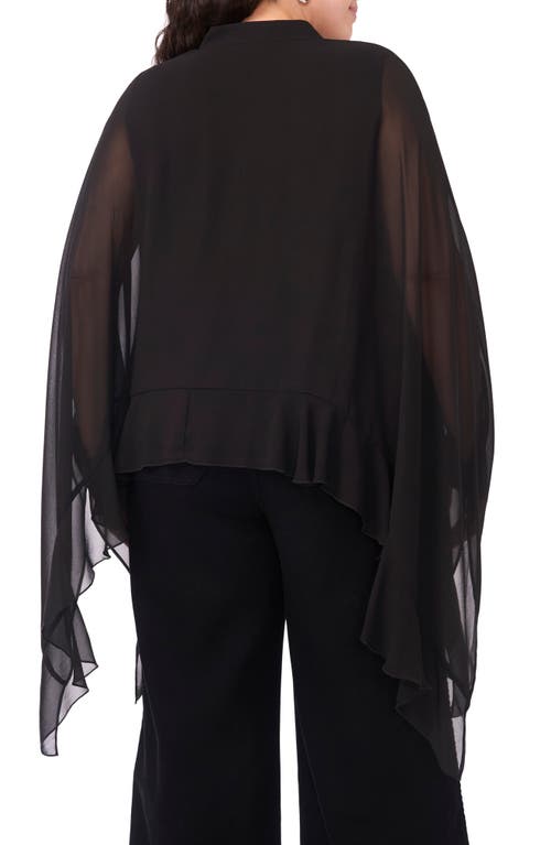 Vince Camuto V-neck Flare Sleeve Shirt In Black