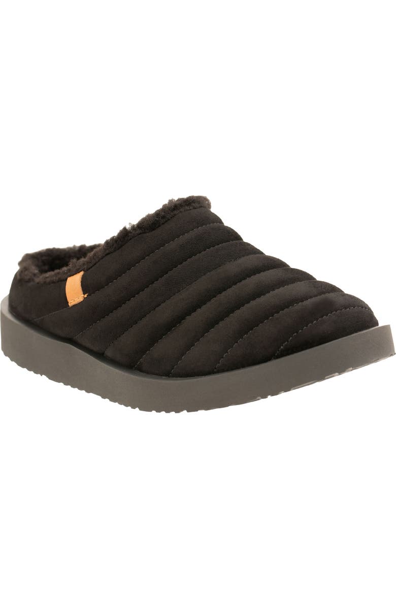 Revitalign Aspen Valley Faux Fur Lined Slipper, Main, color, Black