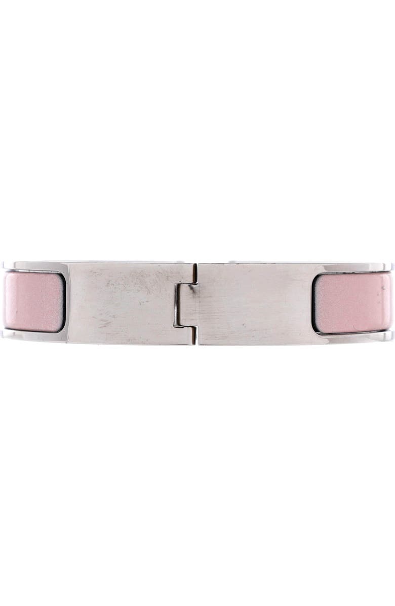 Pre-Owned Hermes Clic H Bracelet Enamel Narrow, Alternate, color, Pink