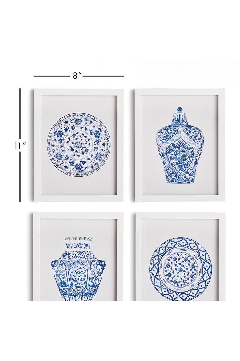 Dynasty Petite Prints, Set Of 4, Alternate, color, White