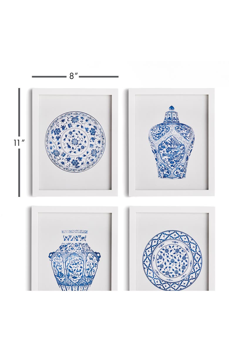 Napa Home & Garden Dynasty Petite Prints, Set Of 4, Alternate, color, White