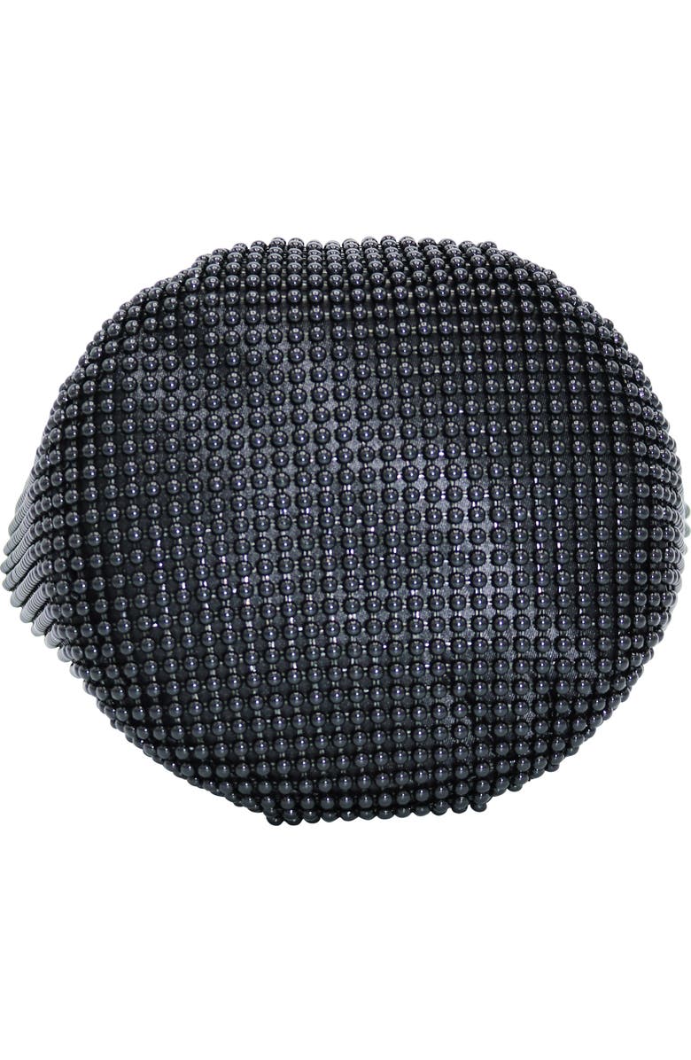 Olga Berg Bianca Mesh Bucket Bag, Alternate, color, Black