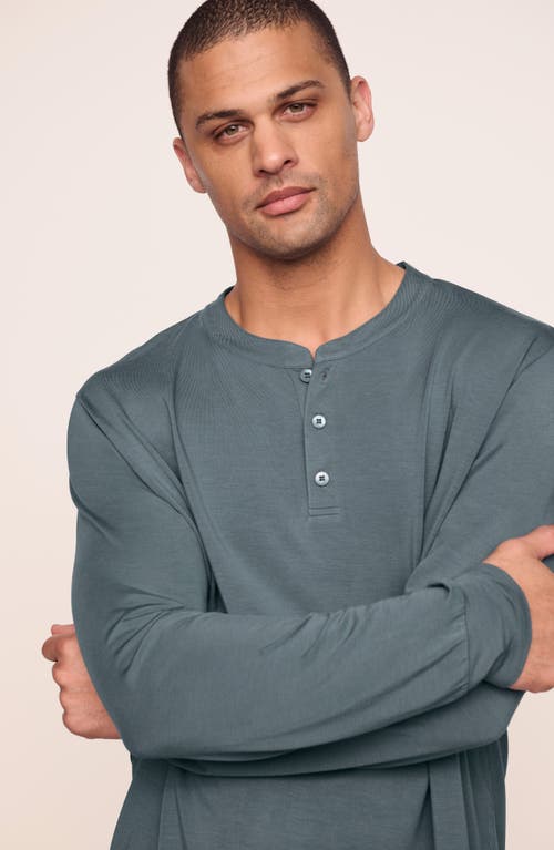 Eberjey Henry 2-piece Henley Pajama Set In Gray