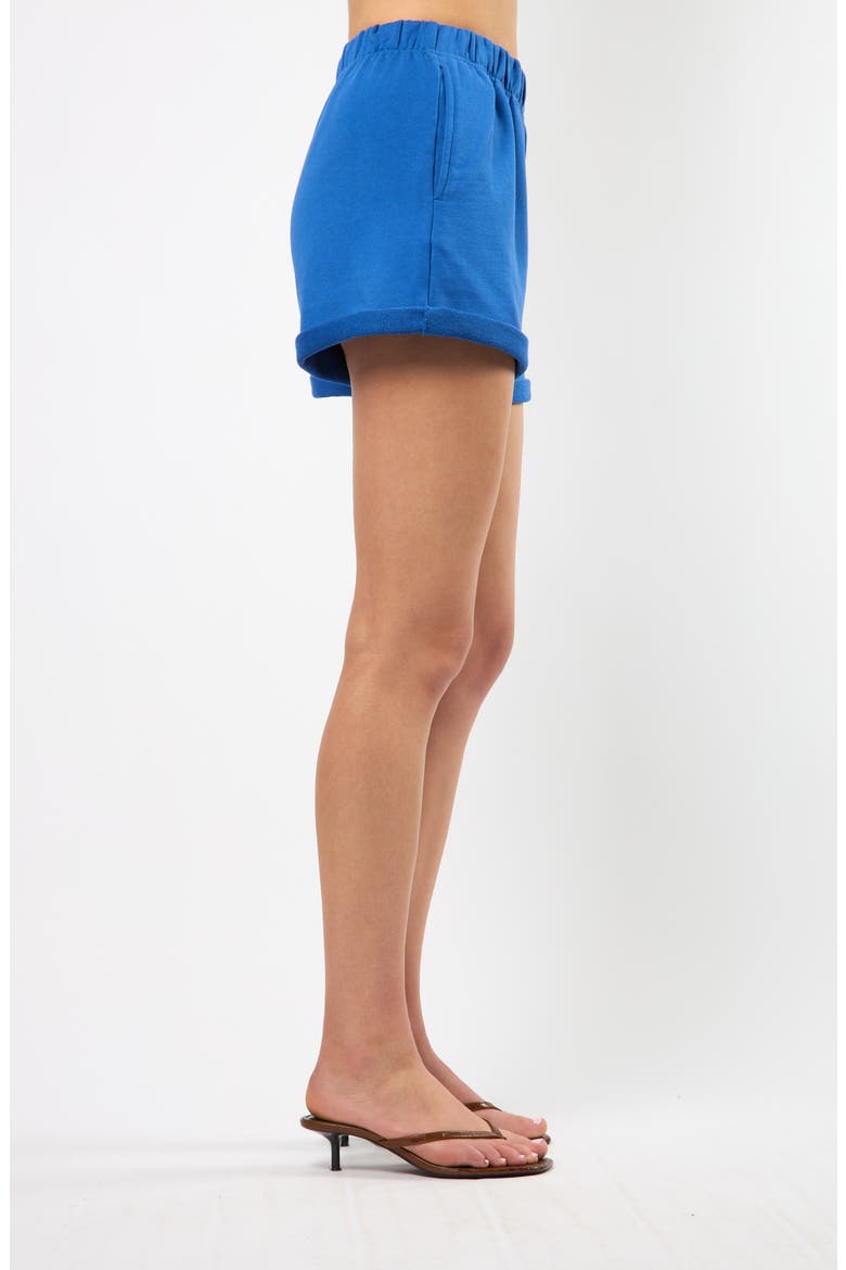 The Lakeside Set Cotton Graphic Sweat Shorts, Alternate, color, BLUE