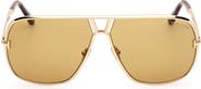 TOM FORD Stavros 63mm Oversize Navigator Sunglasses