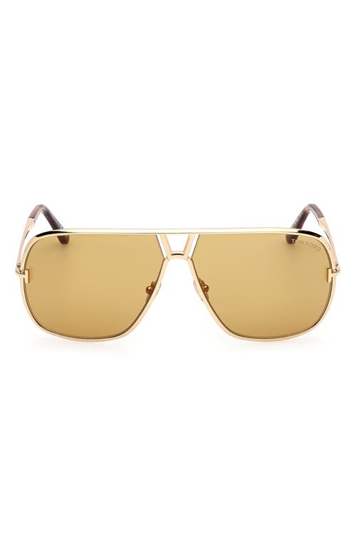 Tom Ford Stavros 63mm Oversize Navigator Sunglasses
