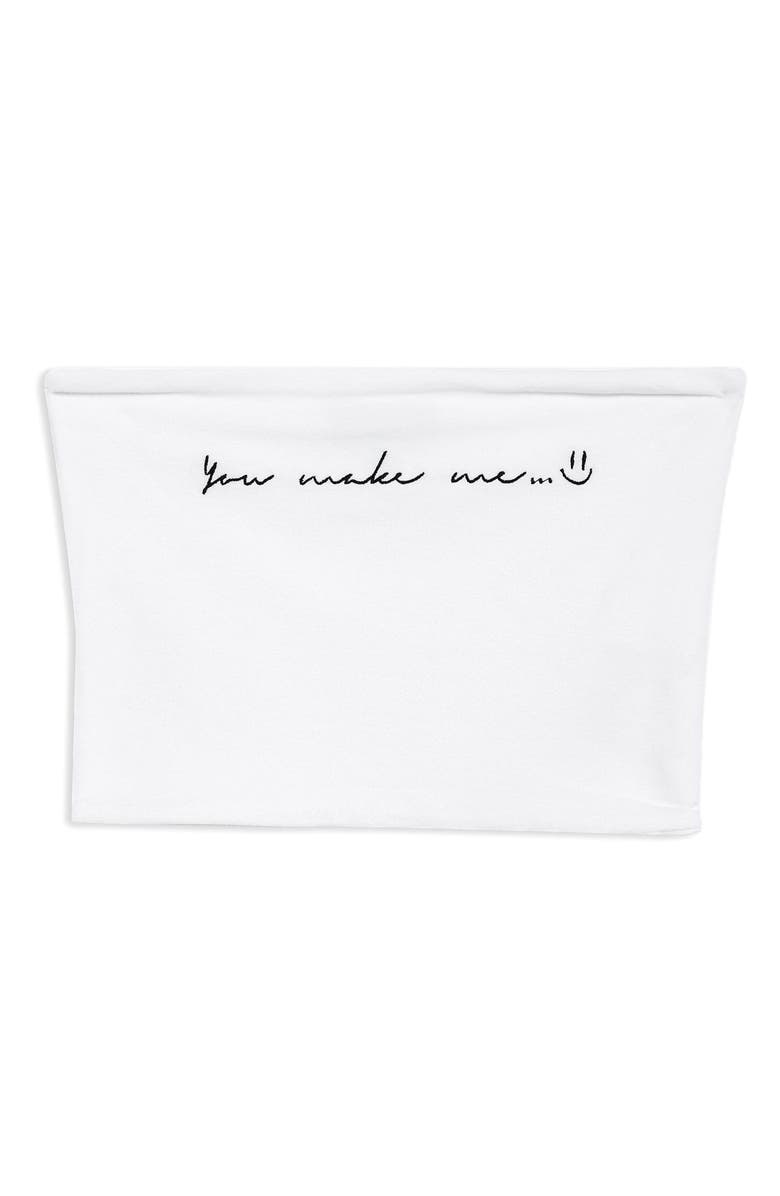 Topshop You Make Me Smile Bandeau Top, Alternate, color, 
