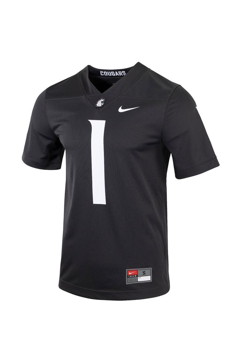 Men's Nike #1 Charcoal Washington State Cougars Untouchable Football Jersey, Alternate, color, CHARCOAL