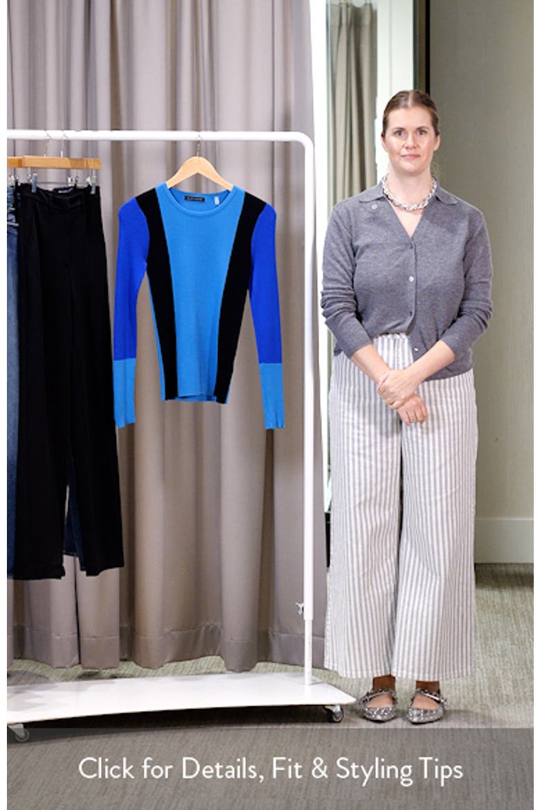The Delia Colorblock Rib Sweater video