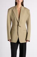 Bottega Veneta Knot Embellished Wool & Linen Blend Jacket