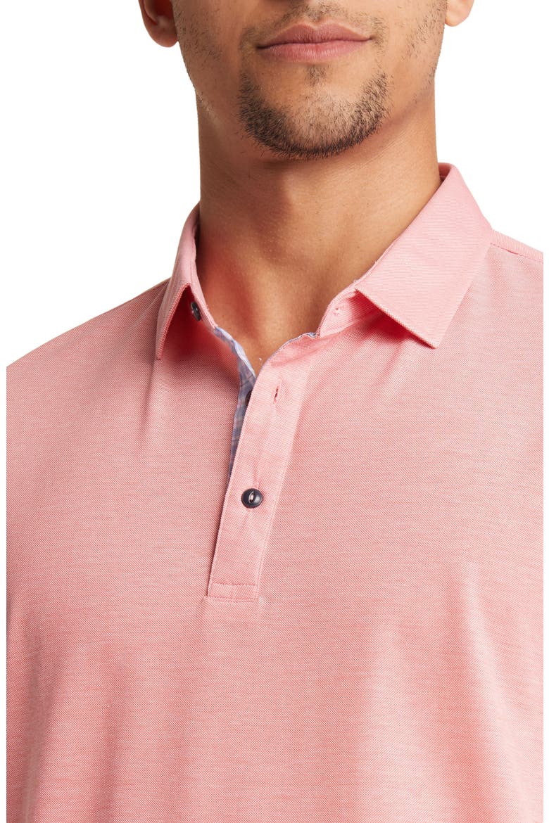 Trim Fit Short Sleeve Polo, Alternate, color, CORAL