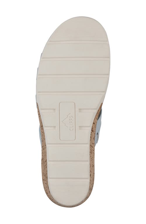 Cliffs By White Mountain Tinisha Wedge Sandal In Light Blue