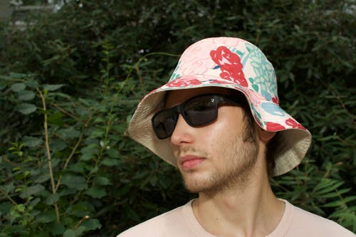 Lost Pattern Nyc "garden Chic" Reversible Floral Bucket Hat In Pink