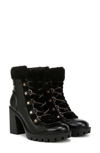 Veronica Beard Reece 2 Faux Fur Platform Bootie In Black