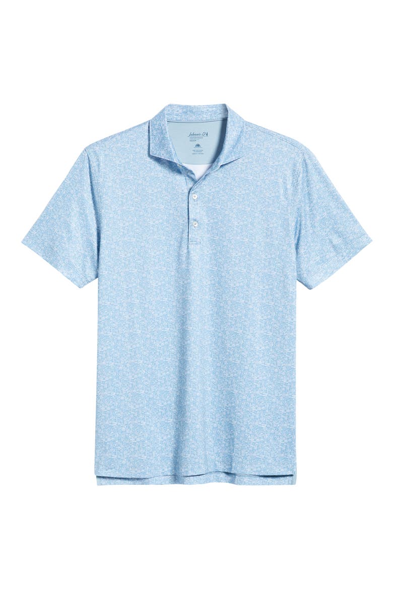 Cup of Jo Breakfast Print Performance Jersey Polo, Alternate, color, CARBON FIBER