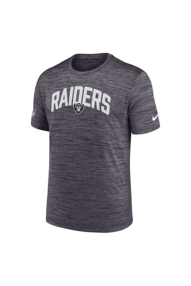 Men's Nike Black Las Vegas Raiders Sideline Velocity Athletic Stack Performance T-Shirt, Alternate, color, Black