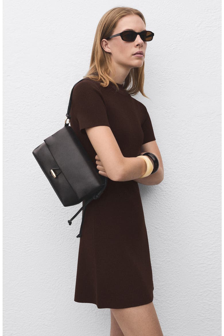 Perkins Sweater Dress, Alternate, color, CHOCOLATE