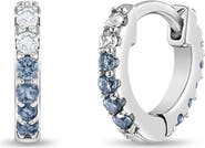 In Season Jewelry Double Sided Prong Cubic Zirconia Hoop Earrings