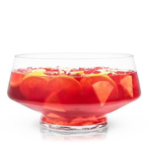 Viski Raye Footed Heavy Base Punch Bowl In Clear