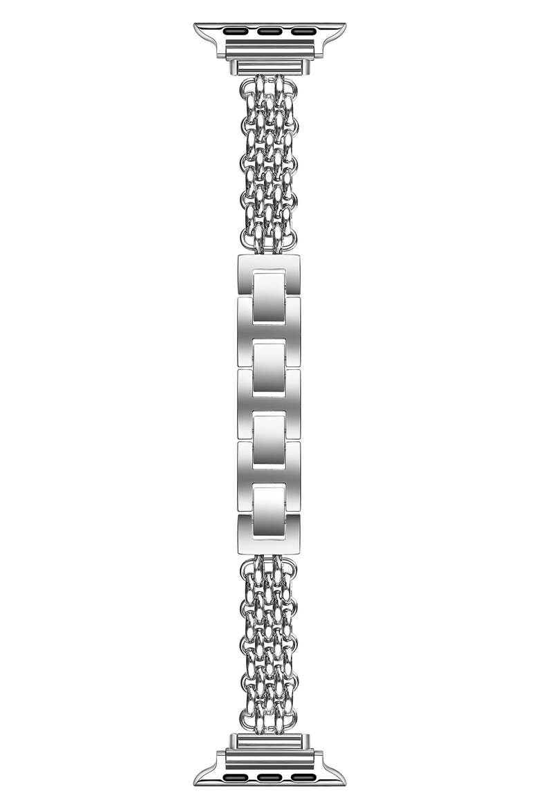Sylvie Apple Watch® Bracelet Watchband, Main, color, SILVER