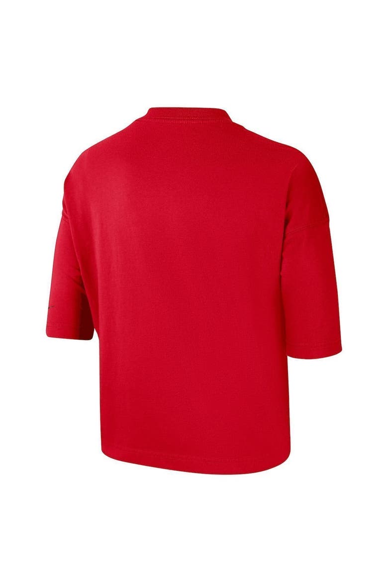 Women's Nike Red Georgia Bulldogs Crop Performance T-Shirt, Alternate, color, Red