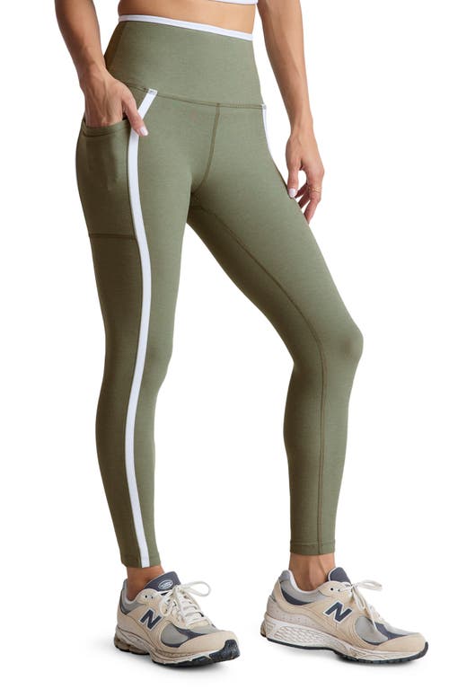 BEYOND YOGA BEYOND YOGA OUT OF POCKET SIDE STRIPE HIGH WAIST POCKET LEGGINGS 