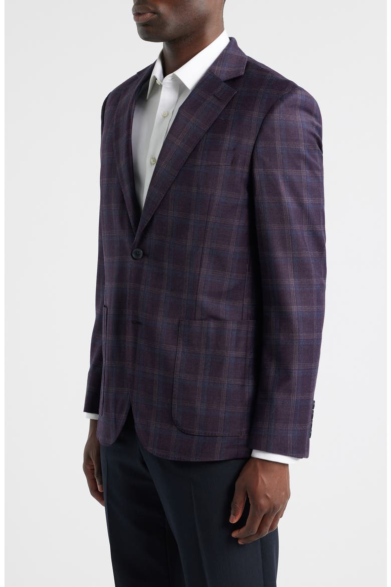 Purple Shadow Check Wool Sport Coat, Alternate, color, BURGUNDY DANDY WOOL CHECK
