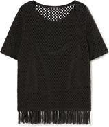 Marina Rinaldi Brigitta Fringe Open Stitch Sweater