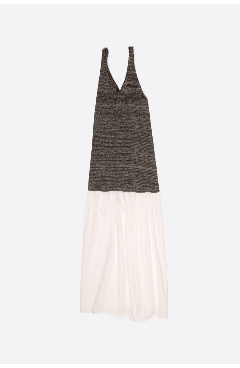 Bimba y Lola Two-Material Knit Dress, Alternate, color, White