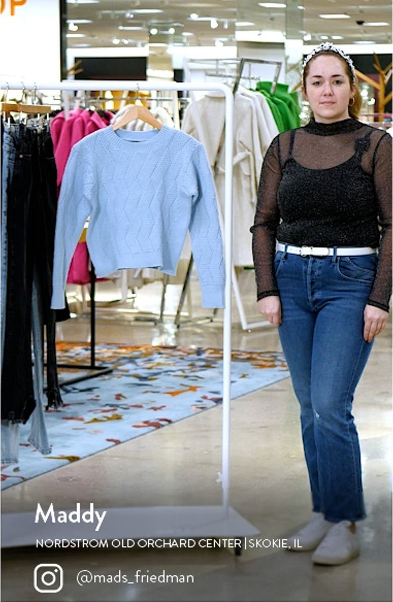 Diamond Stitch Crewneck Sweater, sales video thumbnail