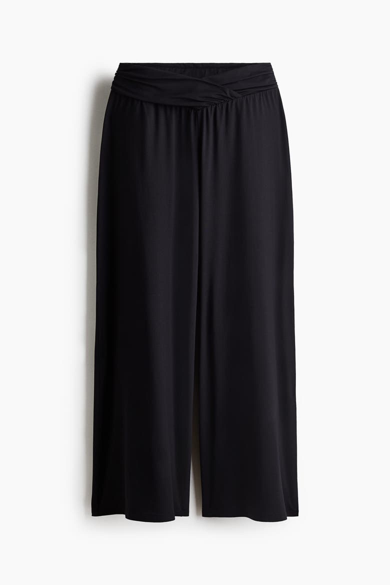 Draped Pull-on Pants, Main, color, Black
