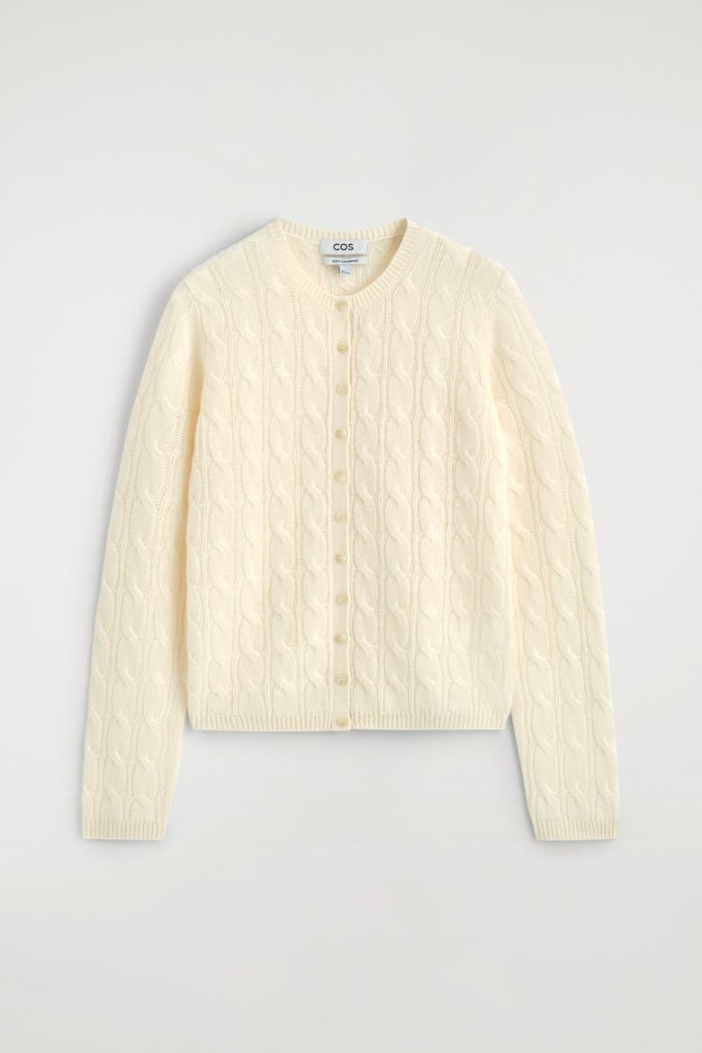 Cable-knit Cashmere Cardigan, Alternate, color, IVORY
