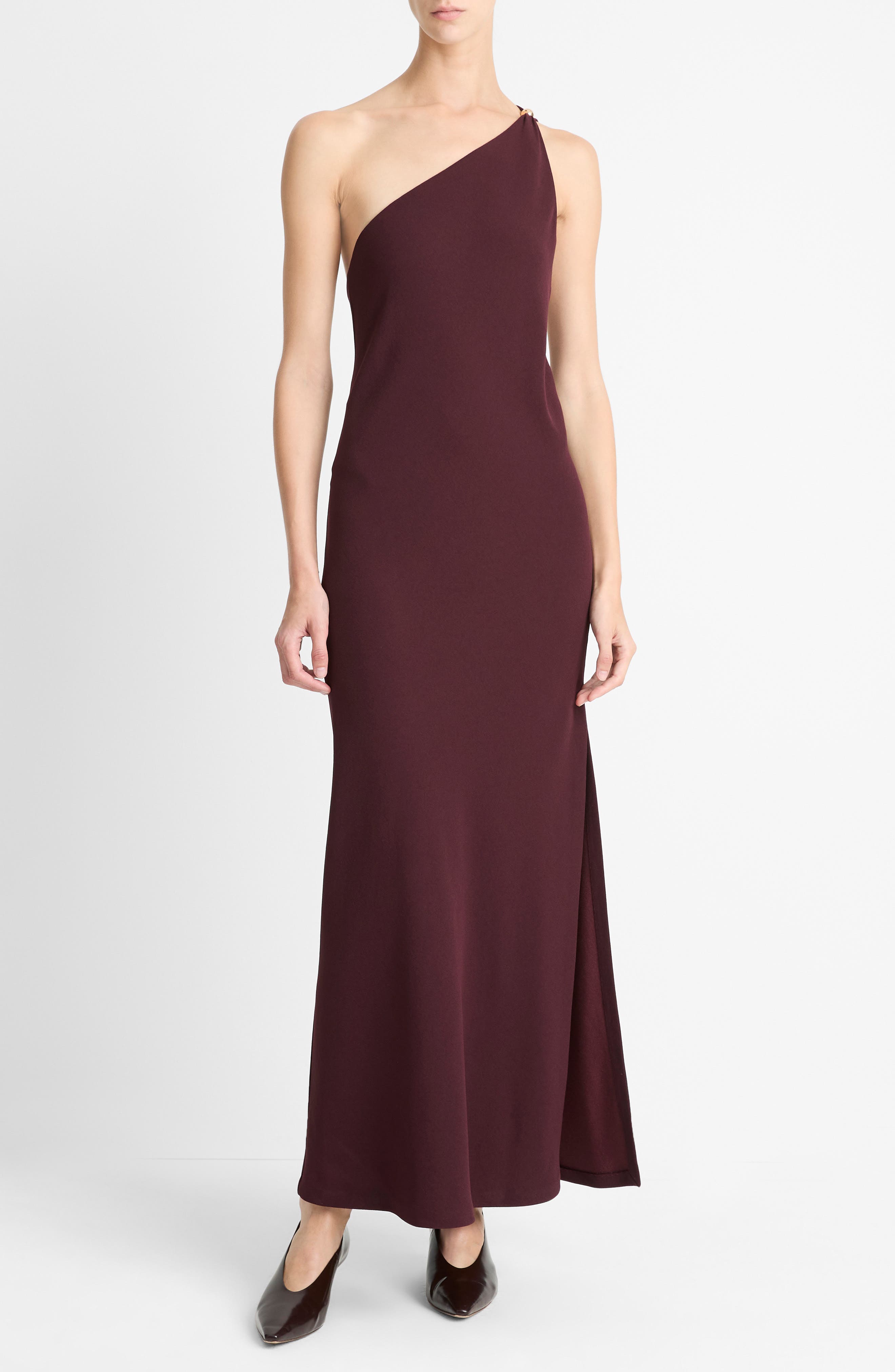 Vince One-Shoulder Slipdress