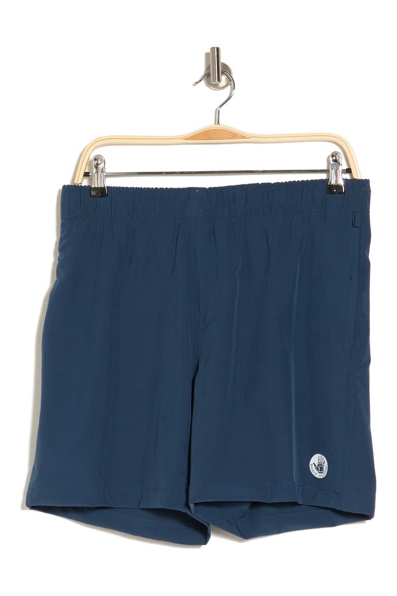 Beach To Street Pull-On Swim Shorts, Alternate, color, DARK NAVY