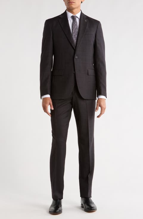 Jake Purple Grid Wool Suit