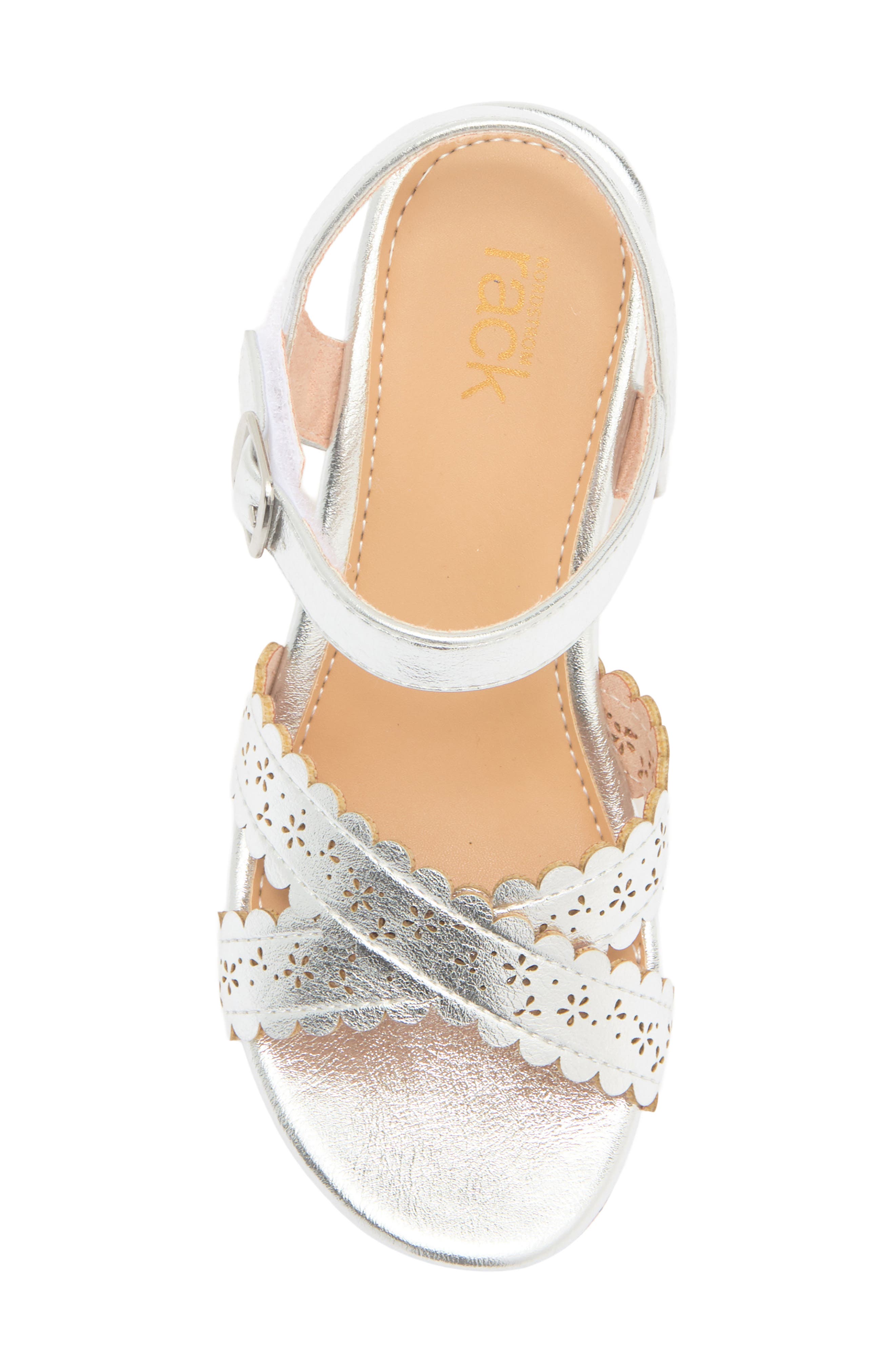 NORDSTROM RACK Kids' Jayde Wedge Sandal, Alternate, color, Silver