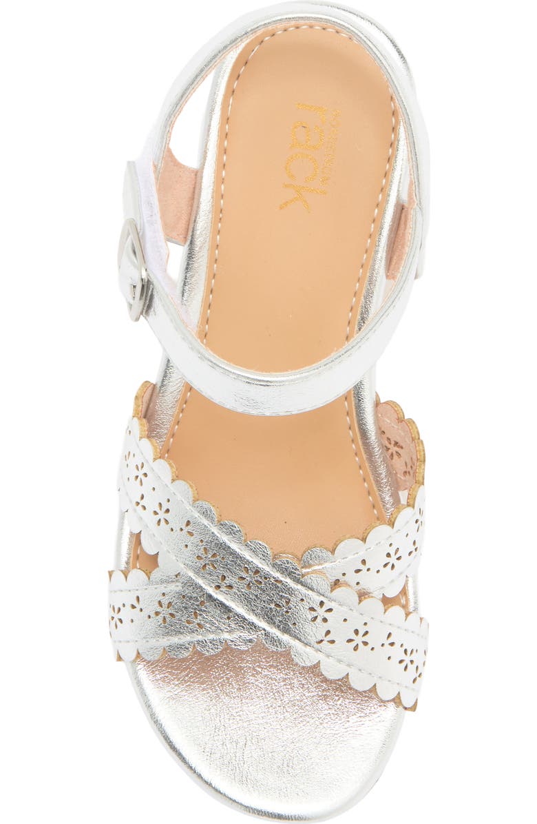 NORDSTROM RACK Kids' Jayde Wedge Sandal, Alternate, color, Silver