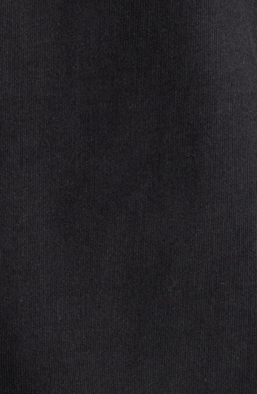 Nordstrom Trim Fit Fine Wale Corduroy Button-up Shirt In Black