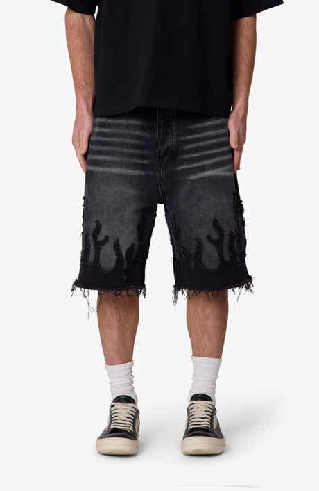 Flame Rip & Repair Denim Shorts