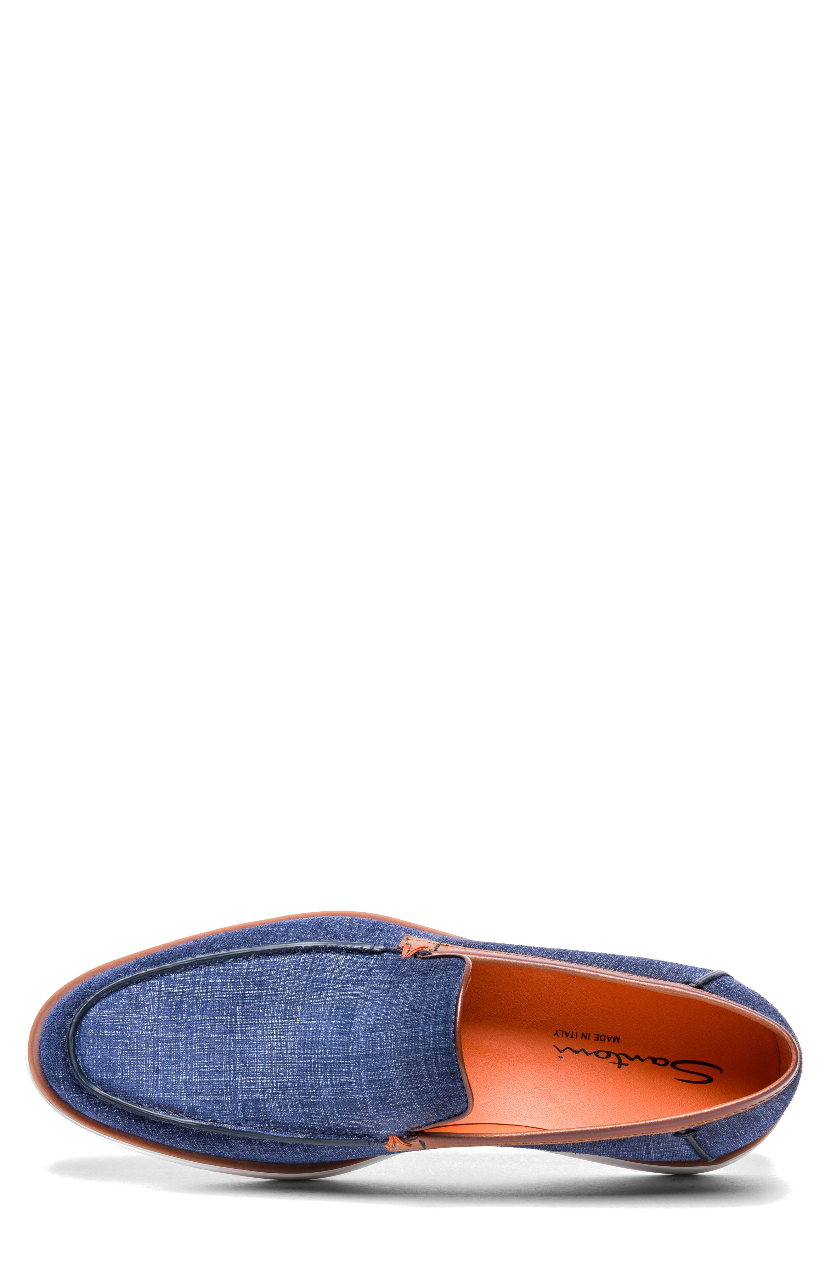 Santoni Botanist Loafer, Alternate, color, Blue