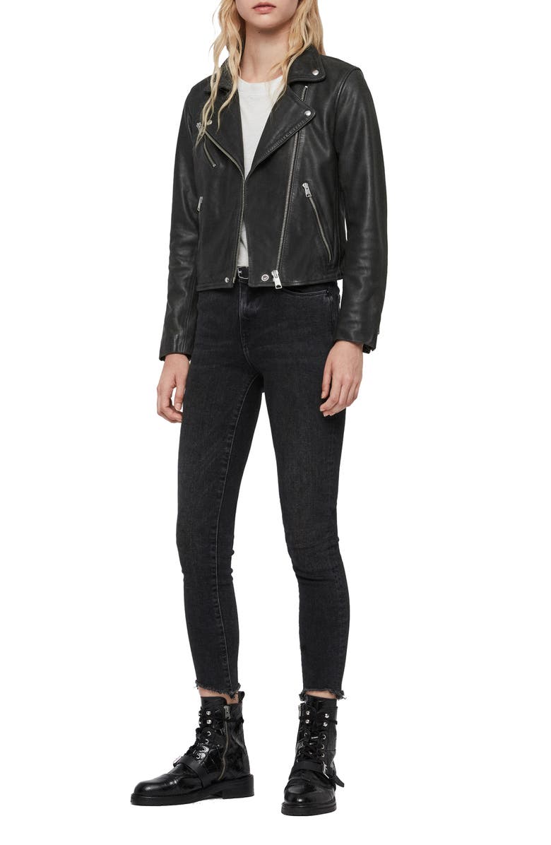 AllSaints Arden Biker Jacket, Alternate, color, 