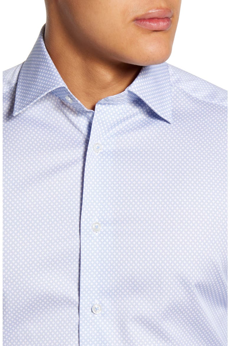 Slim Fit Dress Shirt, Alternate, color, WHITE/BLUE