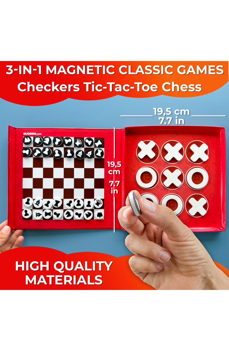 Quokka Magnetic Travel Games Collection for Kids, Alternate, color, Game Chess