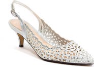 LADY COUTURE Rhinestone Laser Cut Slingback Pump